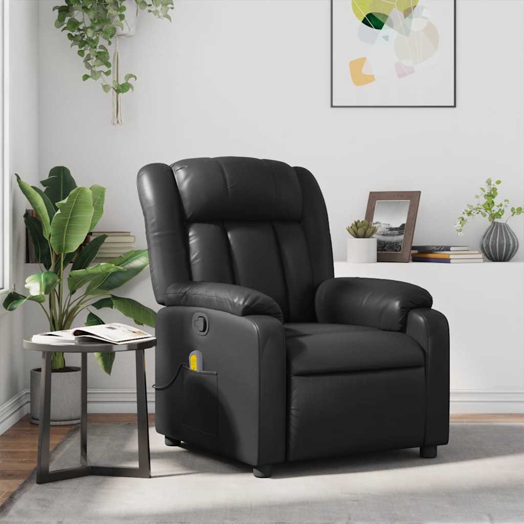 Fauteuil de massage inclinable Noir Similicuir - XIOS