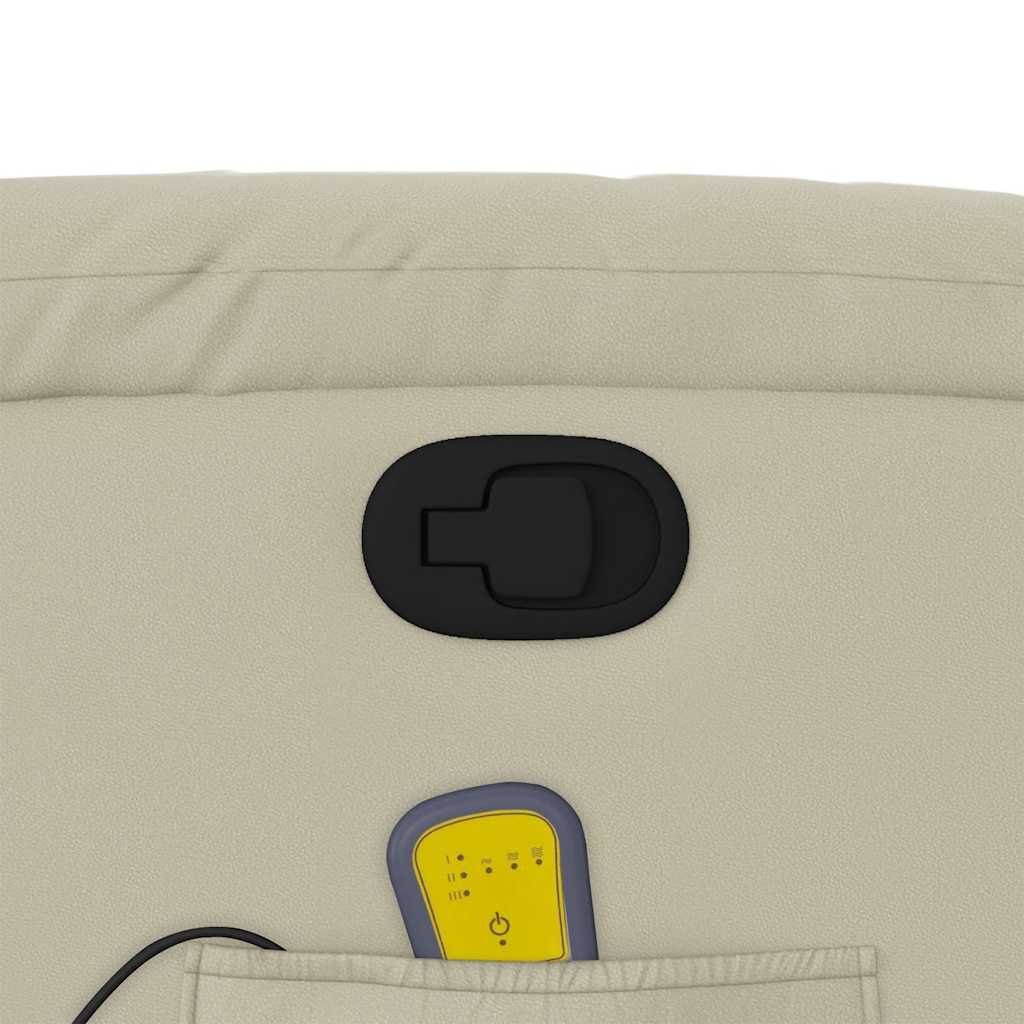 Fauteuil inclinable de massage Crème Similicuir - XIOS
