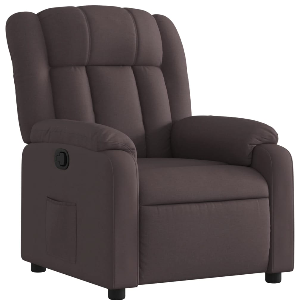 Fauteuil inclinable Marron foncé Tissu