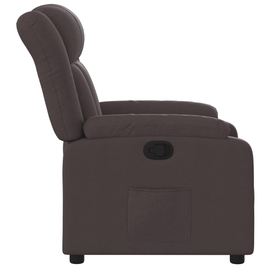 Fauteuil inclinable Marron foncé Tissu