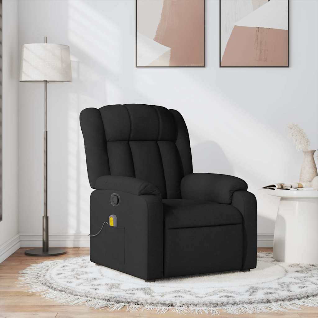 Fauteuil de massage inclinable Noir Tissu - XIOS