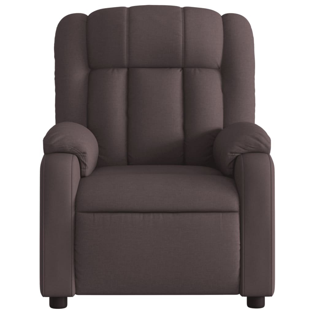 Fauteuil de massage inclinable Marron foncé Tissu - XIOS