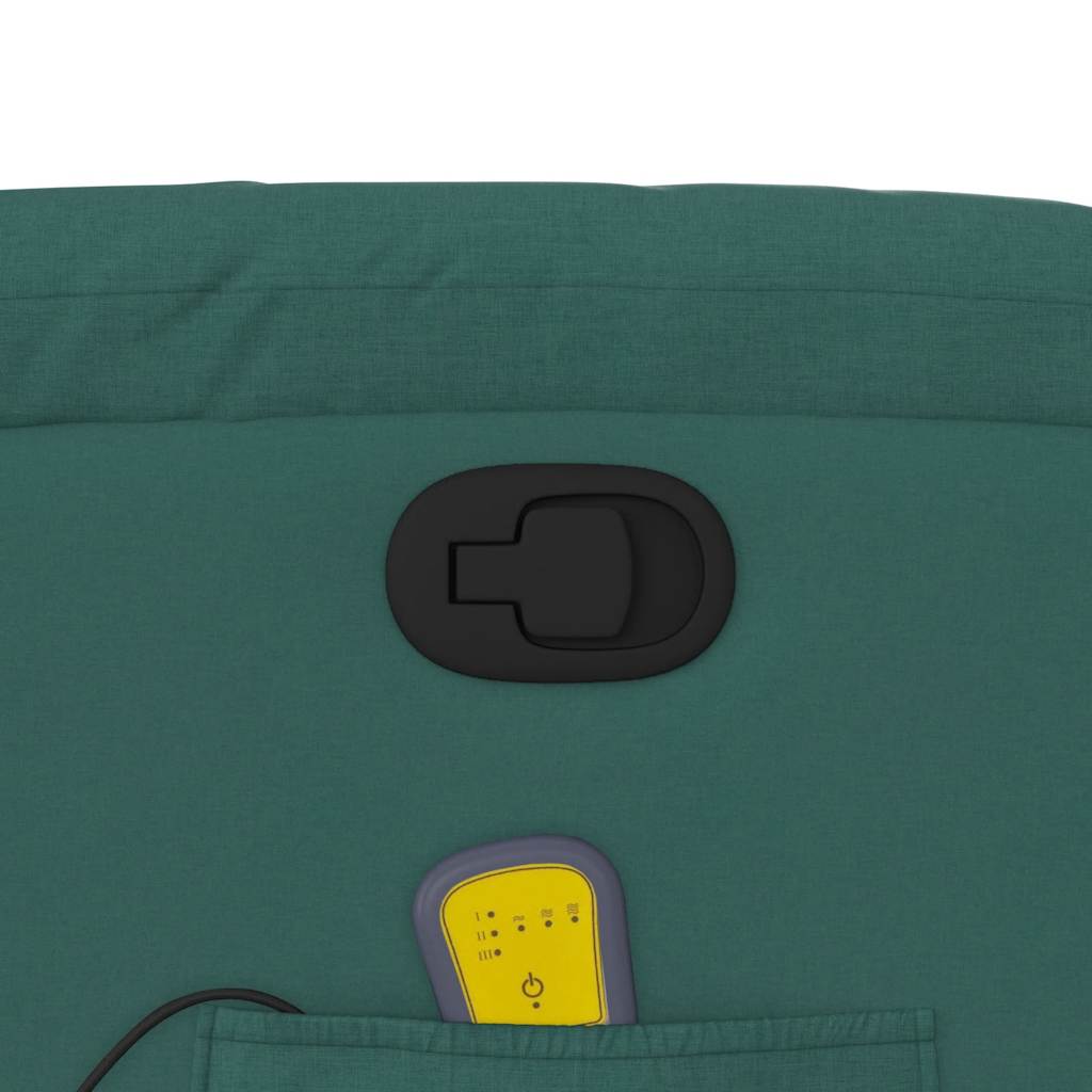 Fauteuil de massage inclinable Vert foncé Tissu