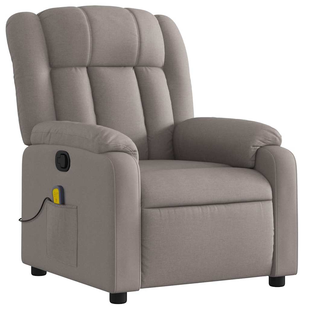 Fauteuil de massage inclinable Taupe Tissu - XIOS