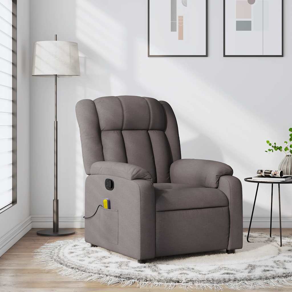 Fauteuil de massage inclinable Taupe Tissu - XIOS