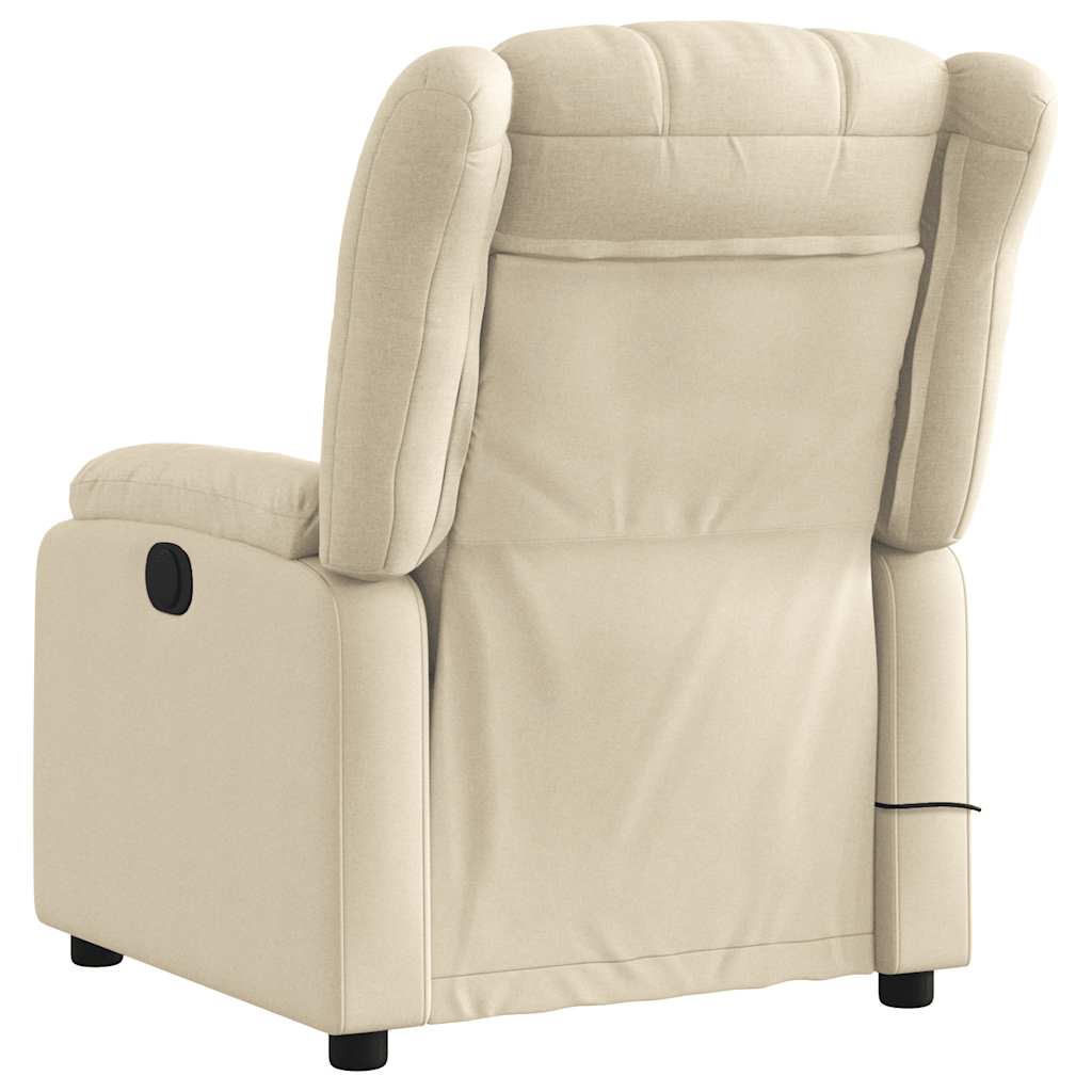 Fauteuil de massage inclinable Crème Tissu - XIOS