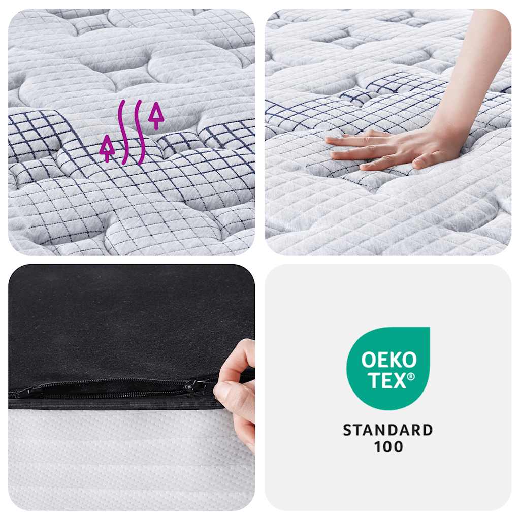 Matelas à ressorts ensachés moyen 140x200 cm - XIOS