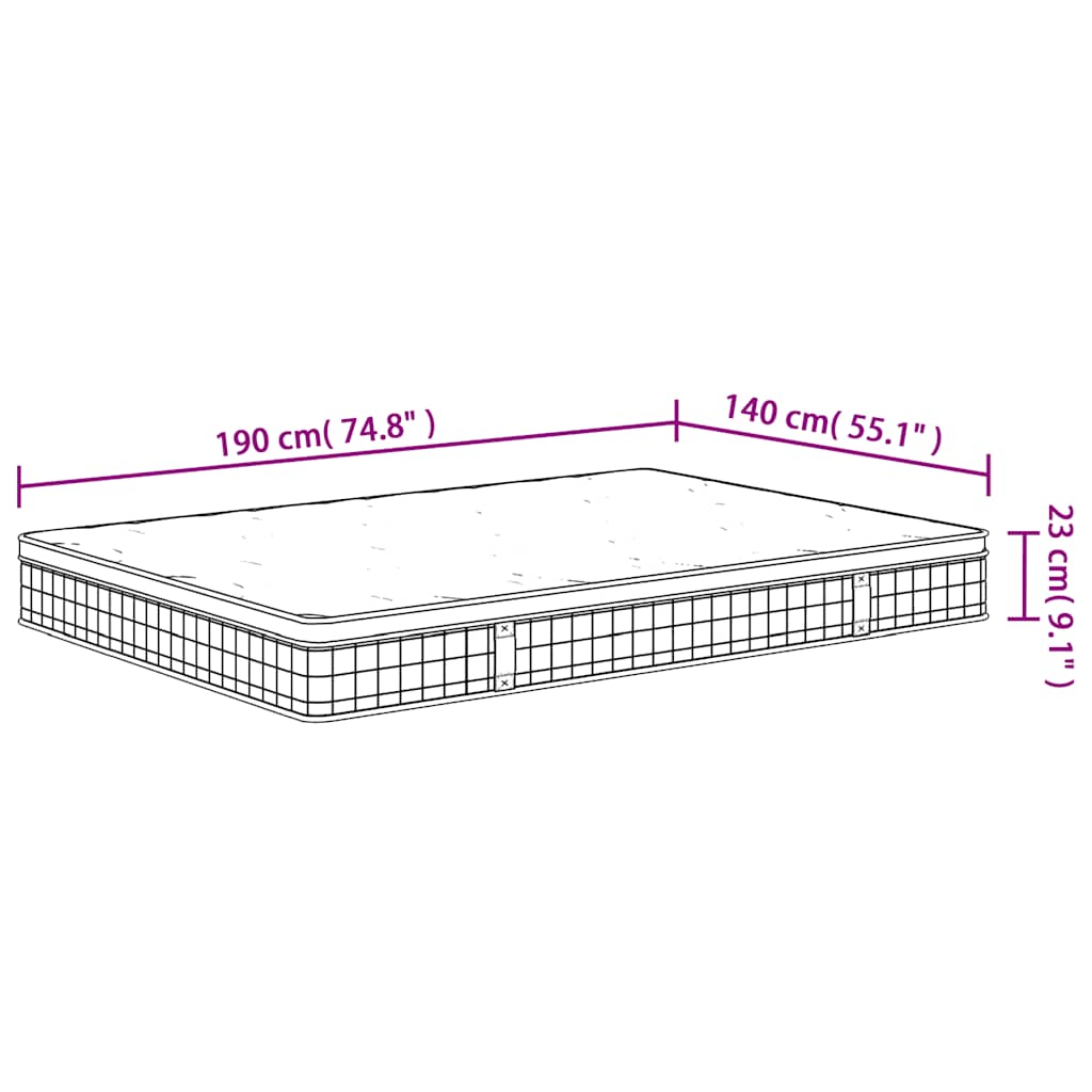 Matelas à ressorts bonnell moyen 140x190 cm - XIOS