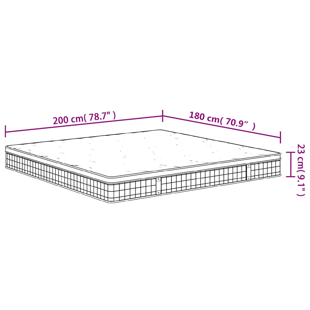 Matelas à ressorts bonnell moyen 180x200 cm - XIOS