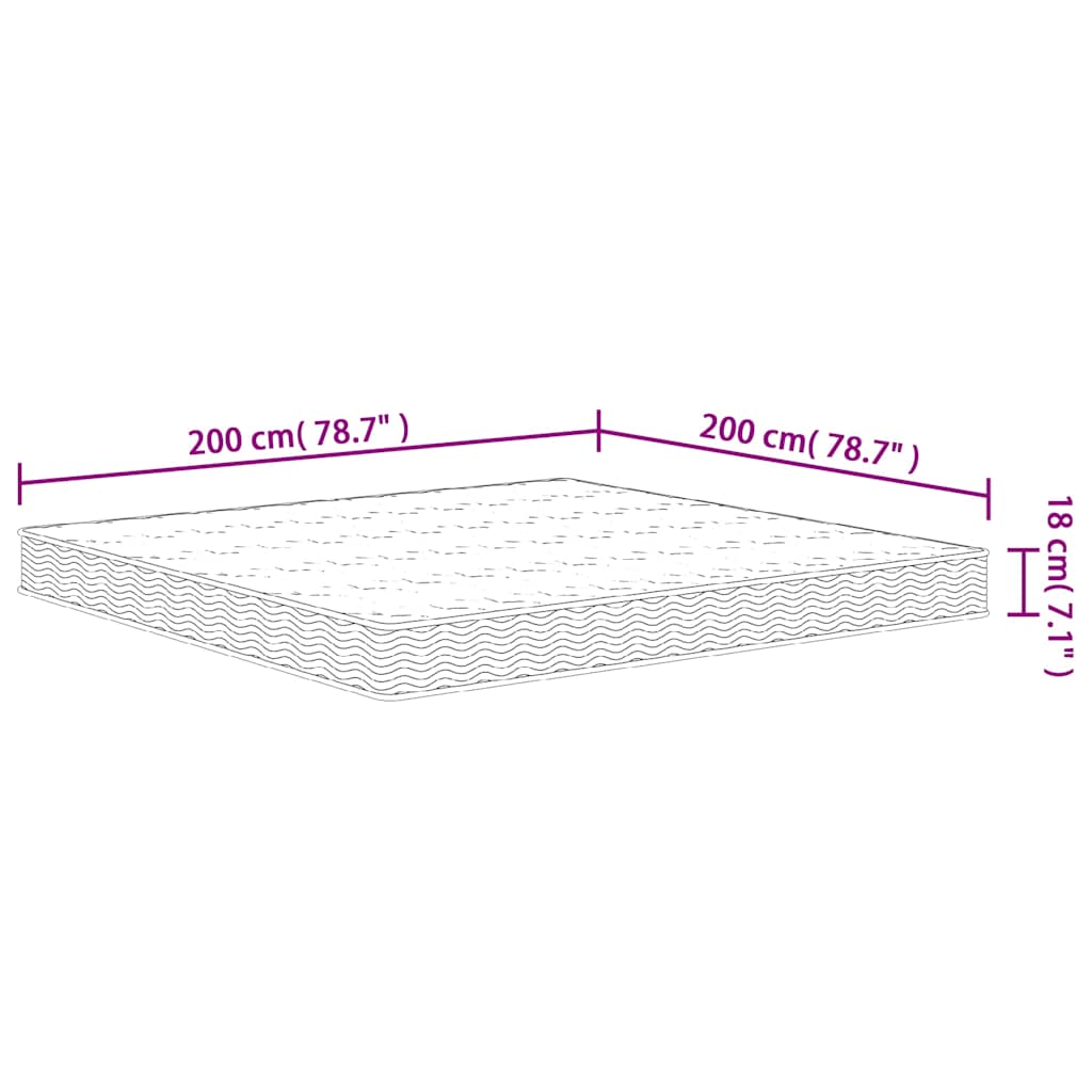 Matelas à ressorts bonnell moyen 200x200 cm - XIOS