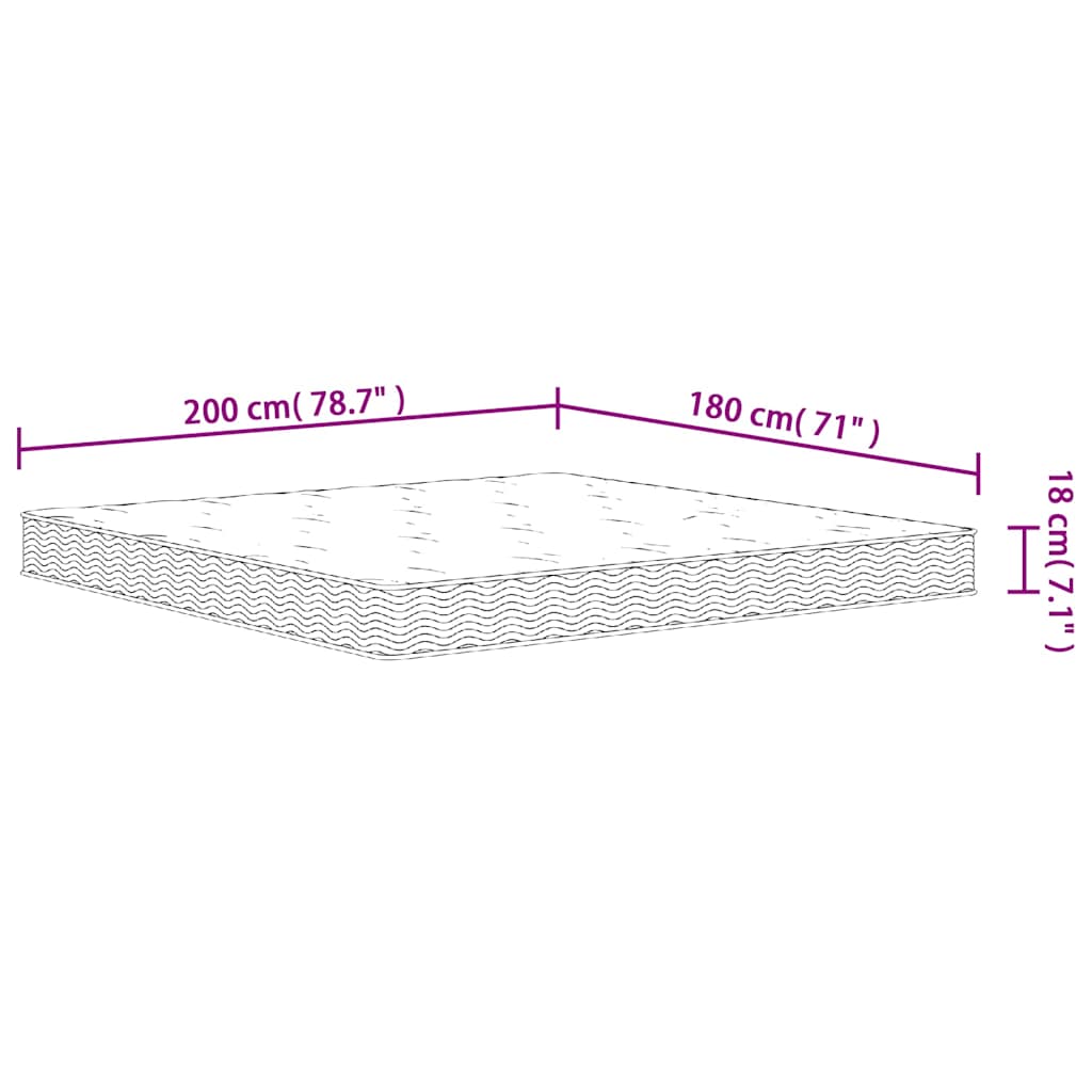 Matelas à ressorts bonnell moyen 180x200 cm - XIOS