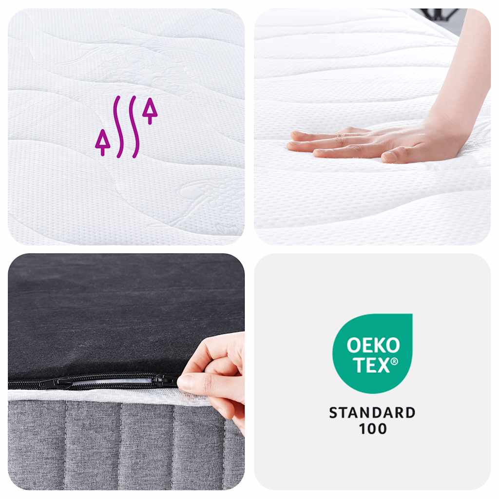 Matelas à ressorts ensachés moyen 140x200 cm - XIOS