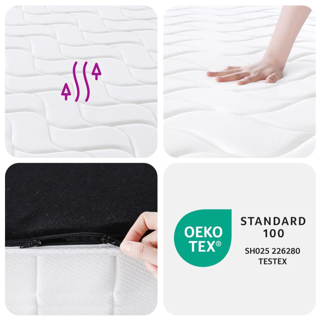 Matelas à ressorts ensachés dureté moyenne 70x200 cm - XIOS