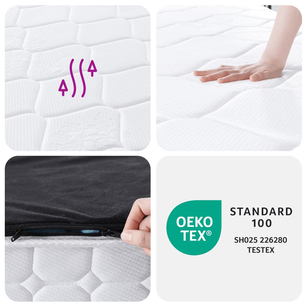 Matelas à ressorts ensachés dureté moyenne 140x190 cm - XIOS