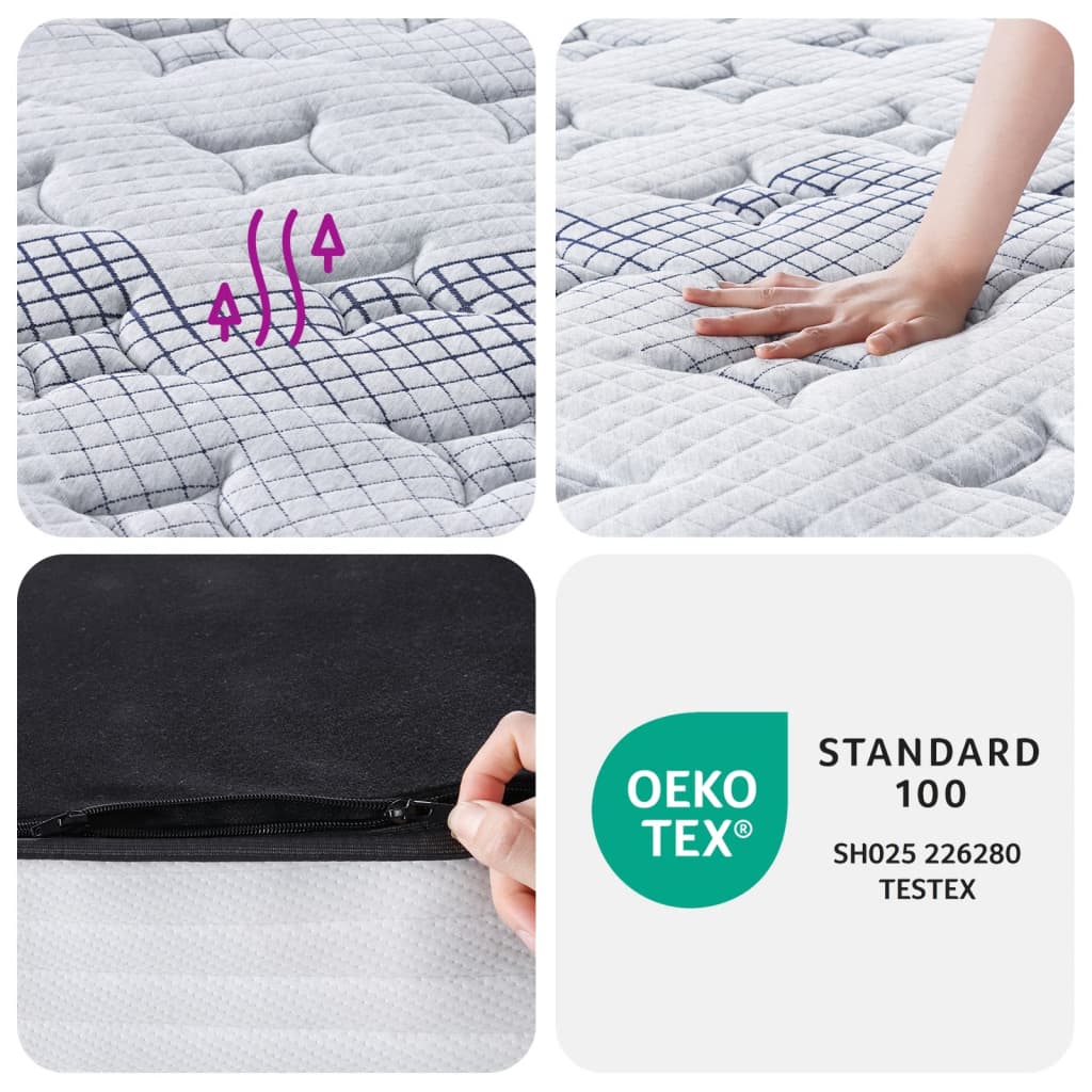 Matelas à ressorts ensachés moyen 90x200 cm - XIOS