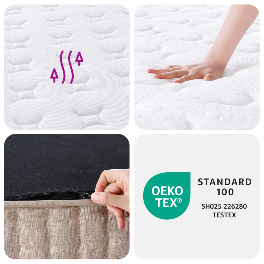 Matelas à ressorts ensachés moyen 70x200 cm - XIOS