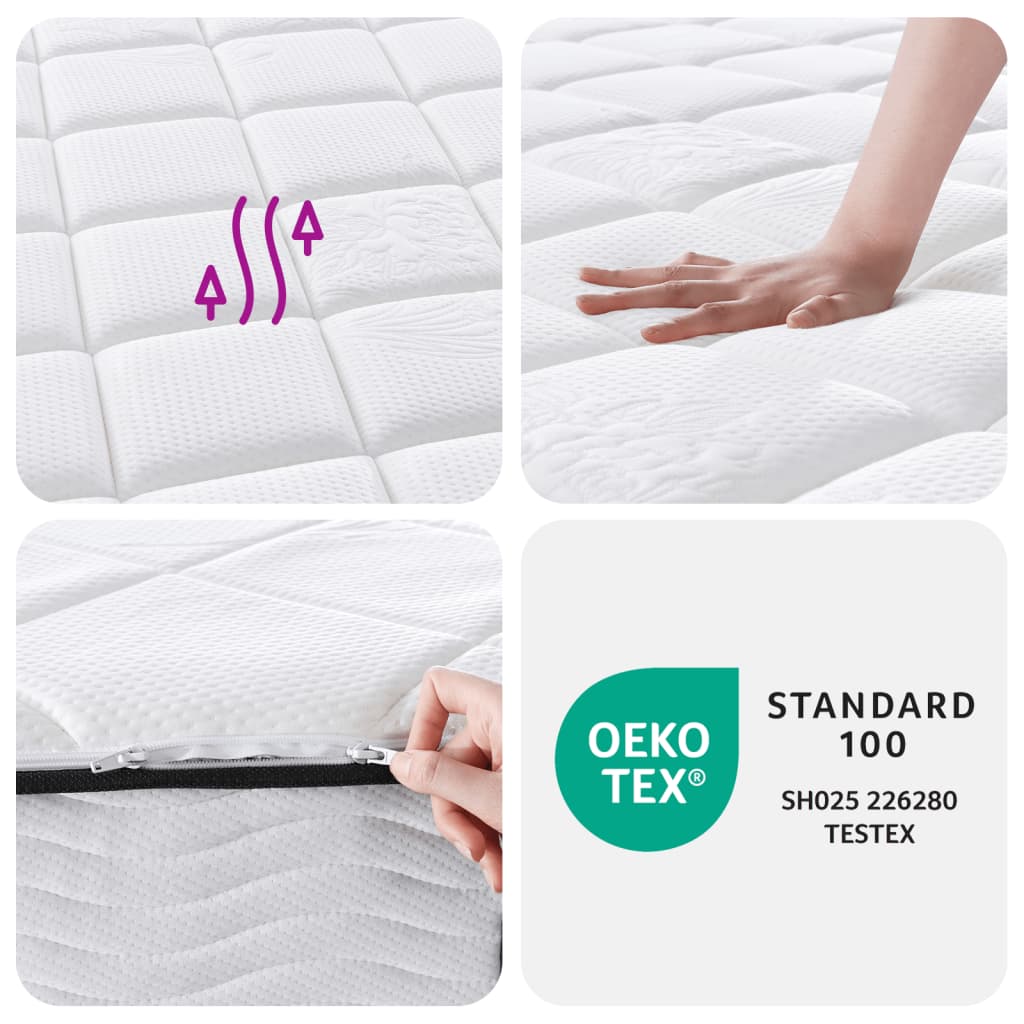 Matelas à ressorts ensachés moyen plus 90x200 cm - XIOS