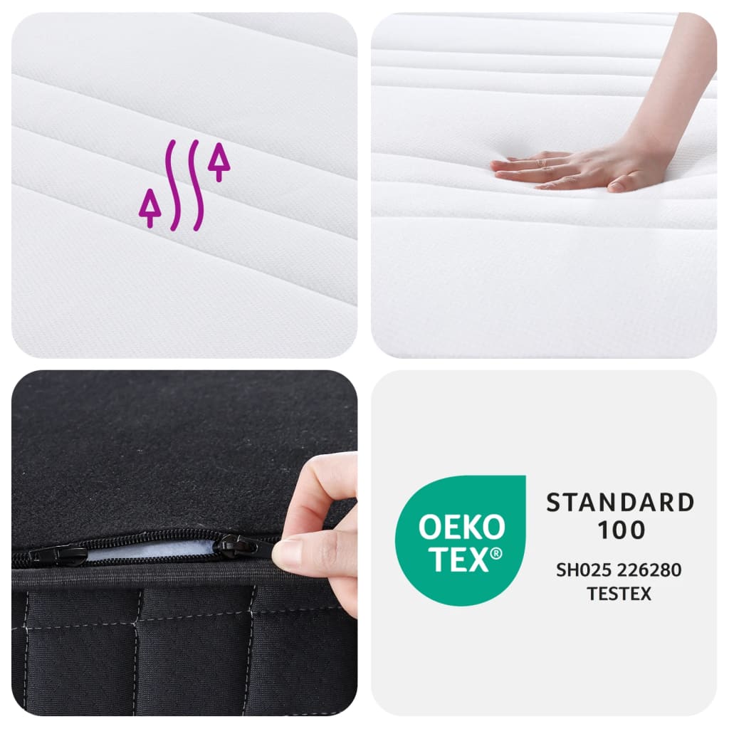 Matelas à ressorts bonnell moyen 90x200 cm Matelas vidaXL