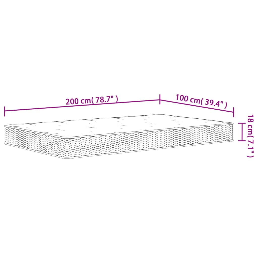 Matelas à ressorts bonnell moyen 100x200 cm - XIOS