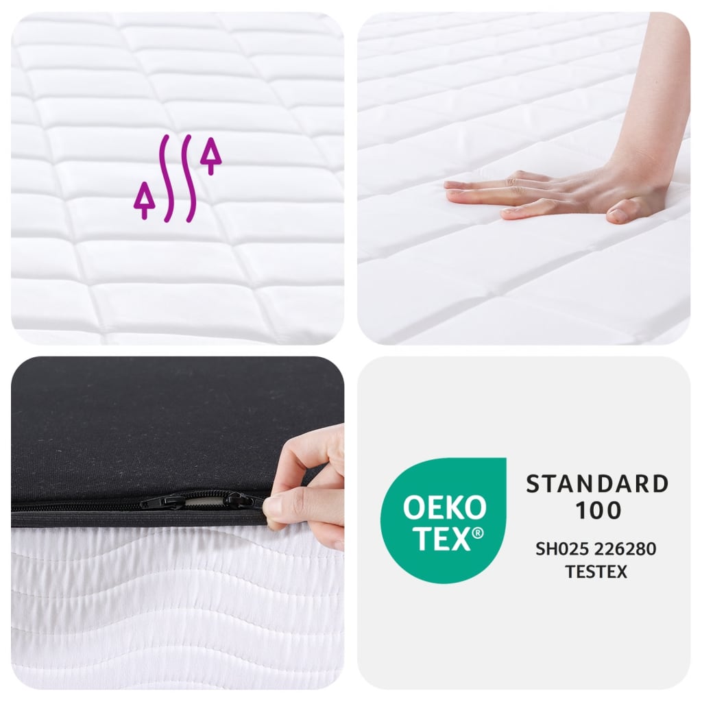 Matelas en mousse moyennement doux 120x200 cm Matelas vidaXL