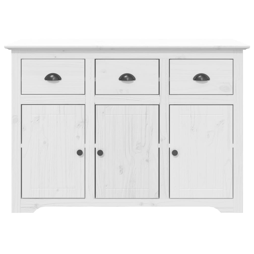 Buffet BODO blanc 115,5x43x200,5 cm bois massif de pin - XIOS