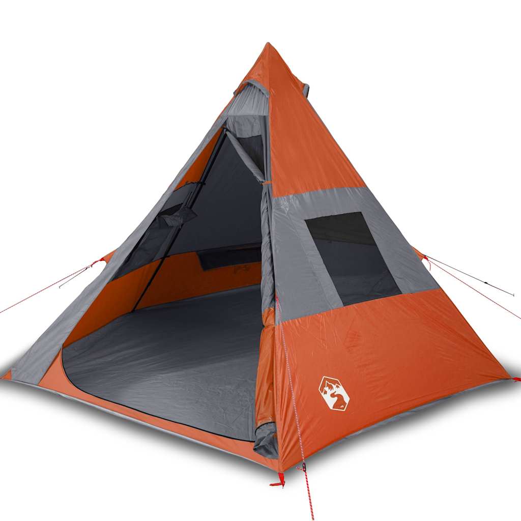 Tente de camping tipi 7 personnes orange imperméable Tentes vidaXL