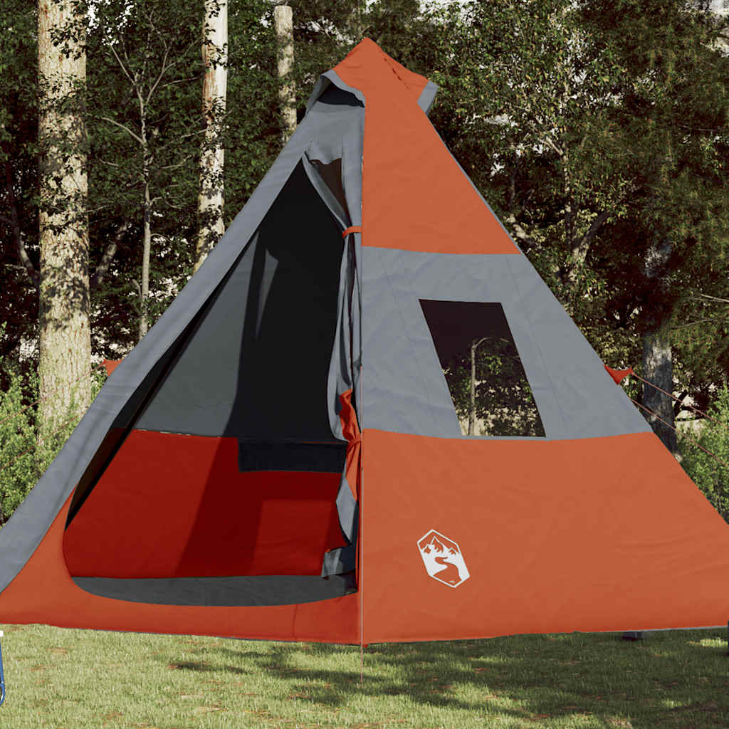 Tente de camping tipi 7 personnes orange imperméable Tentes vidaXL