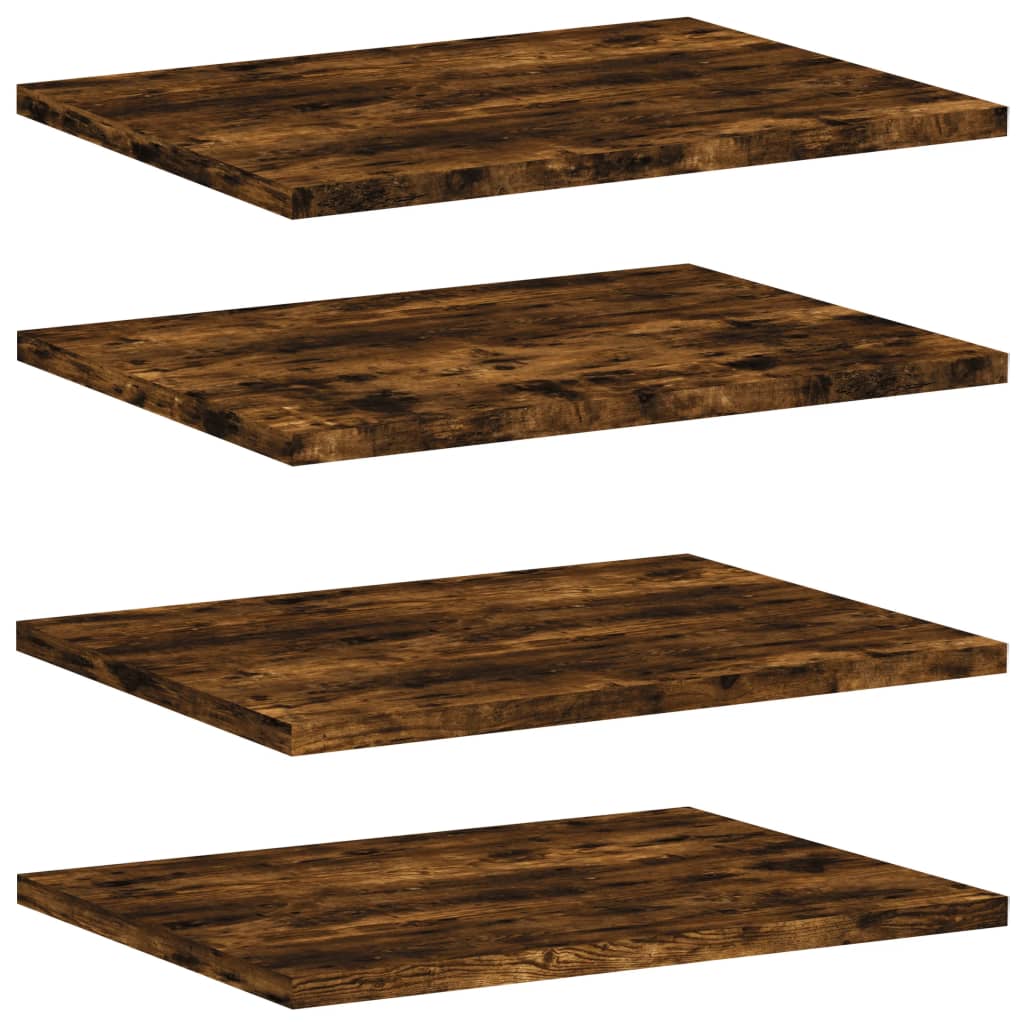 Étagères murales 4 pcs chêne fumé 40x30x1,5cm bois d'ingénierie - XIOS