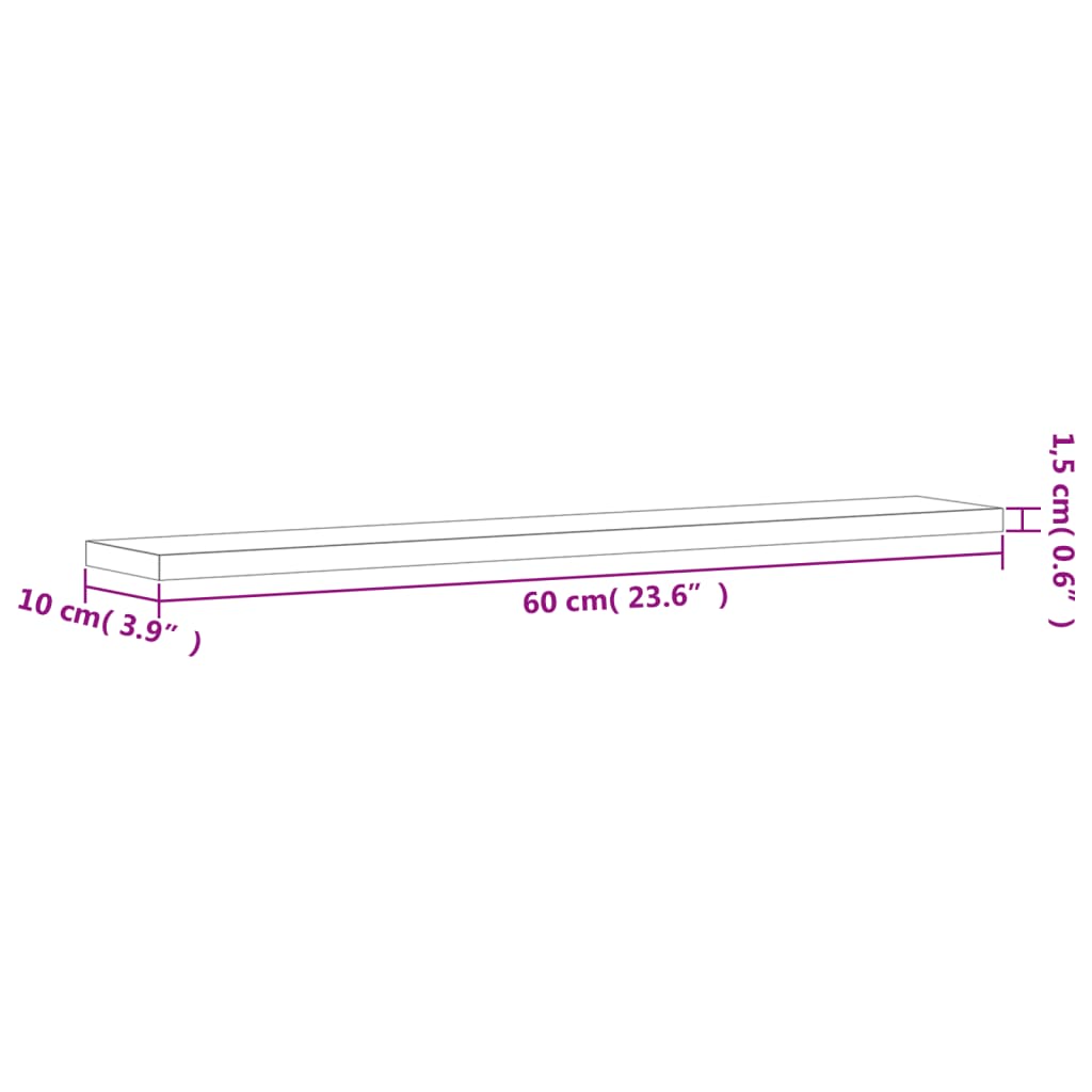 Étagères murales 4 pcs chêne fumé 60x10x1,5cm bois d'ingénierie - XIOS