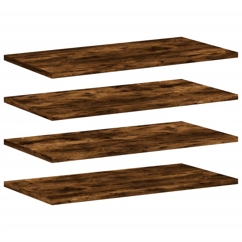 Étagères murales 4 pcs chêne fumé 60x20x1,5cm bois d'ingénierie - XIOS