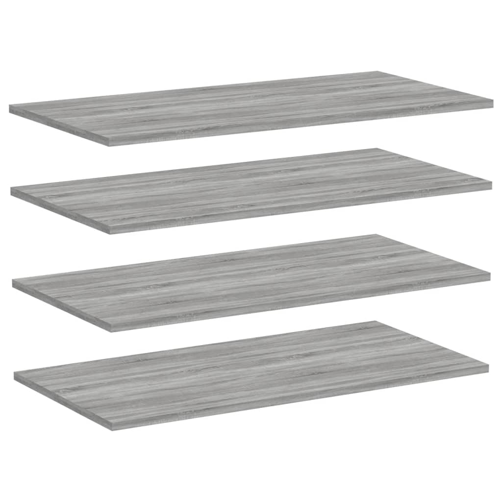 Étagères murales 4 pcs sonoma gris 80x40x1,5 cm bois ingénierie - XIOS