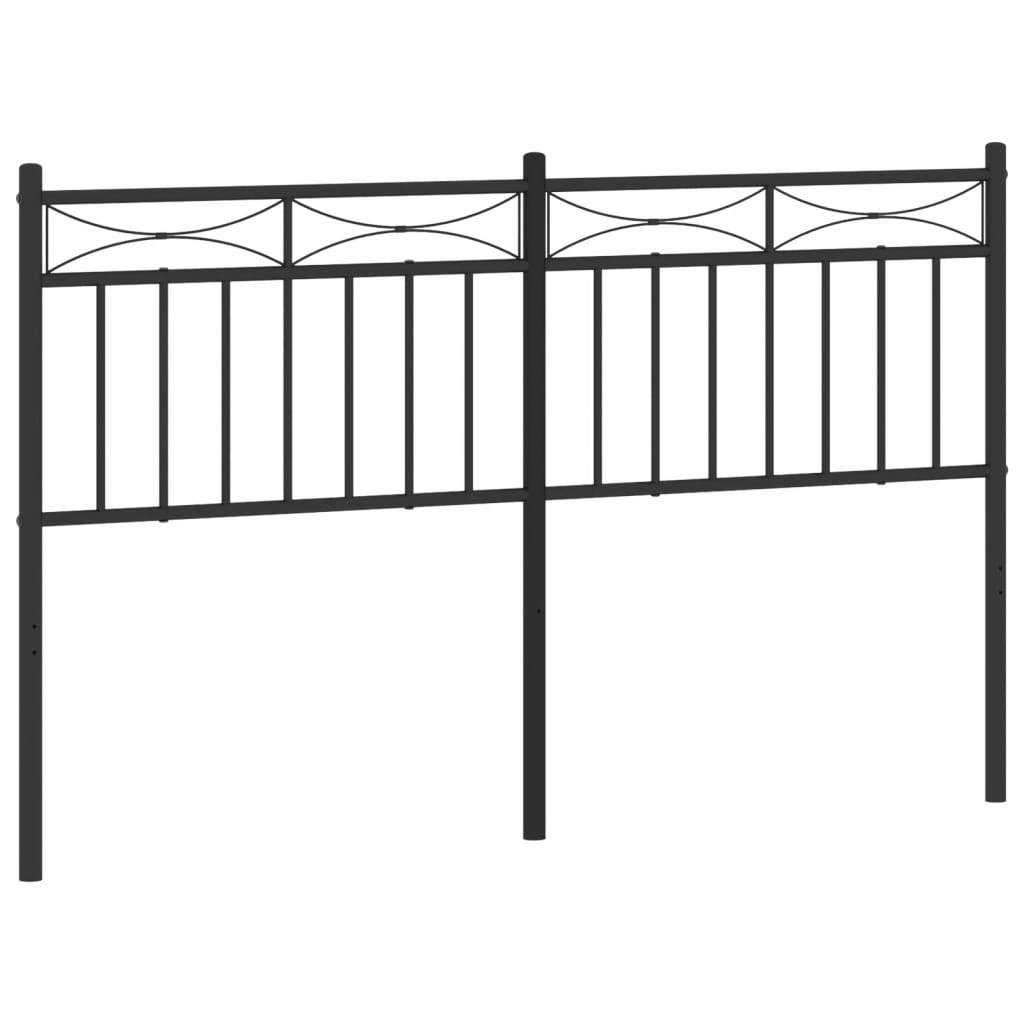 Tête de lit métal noir 140 cm Têtes et pieds de lit vidaXL