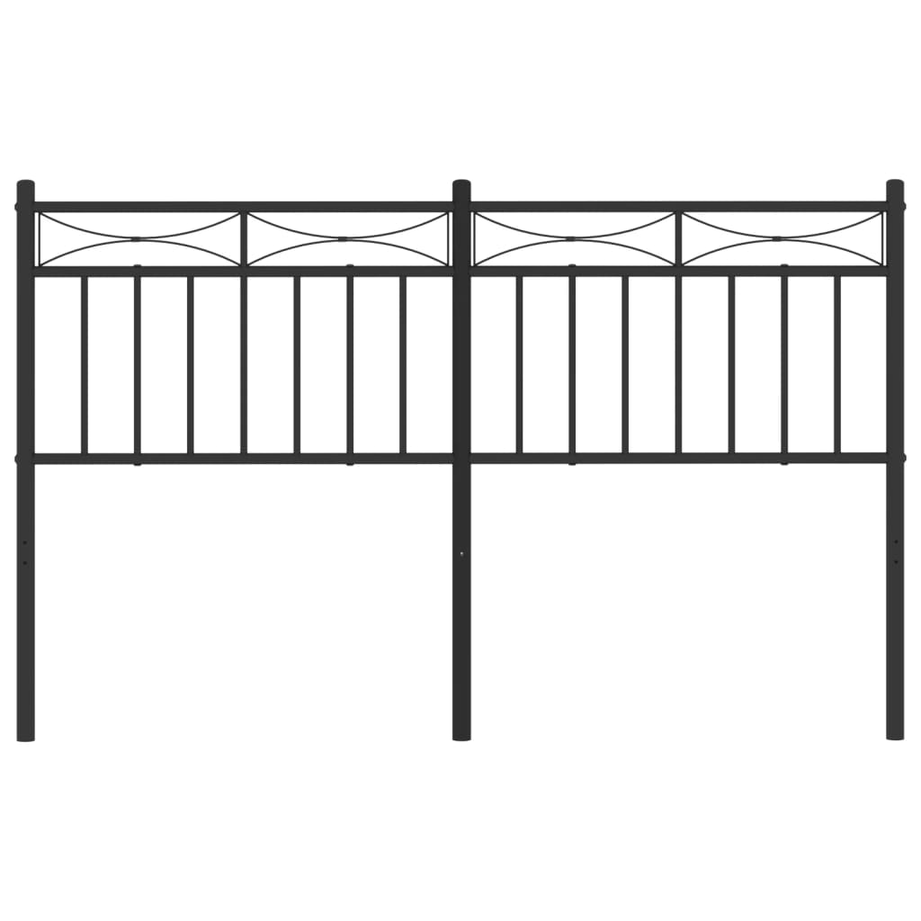 Tête de lit métal noir 140 cm Têtes et pieds de lit vidaXL