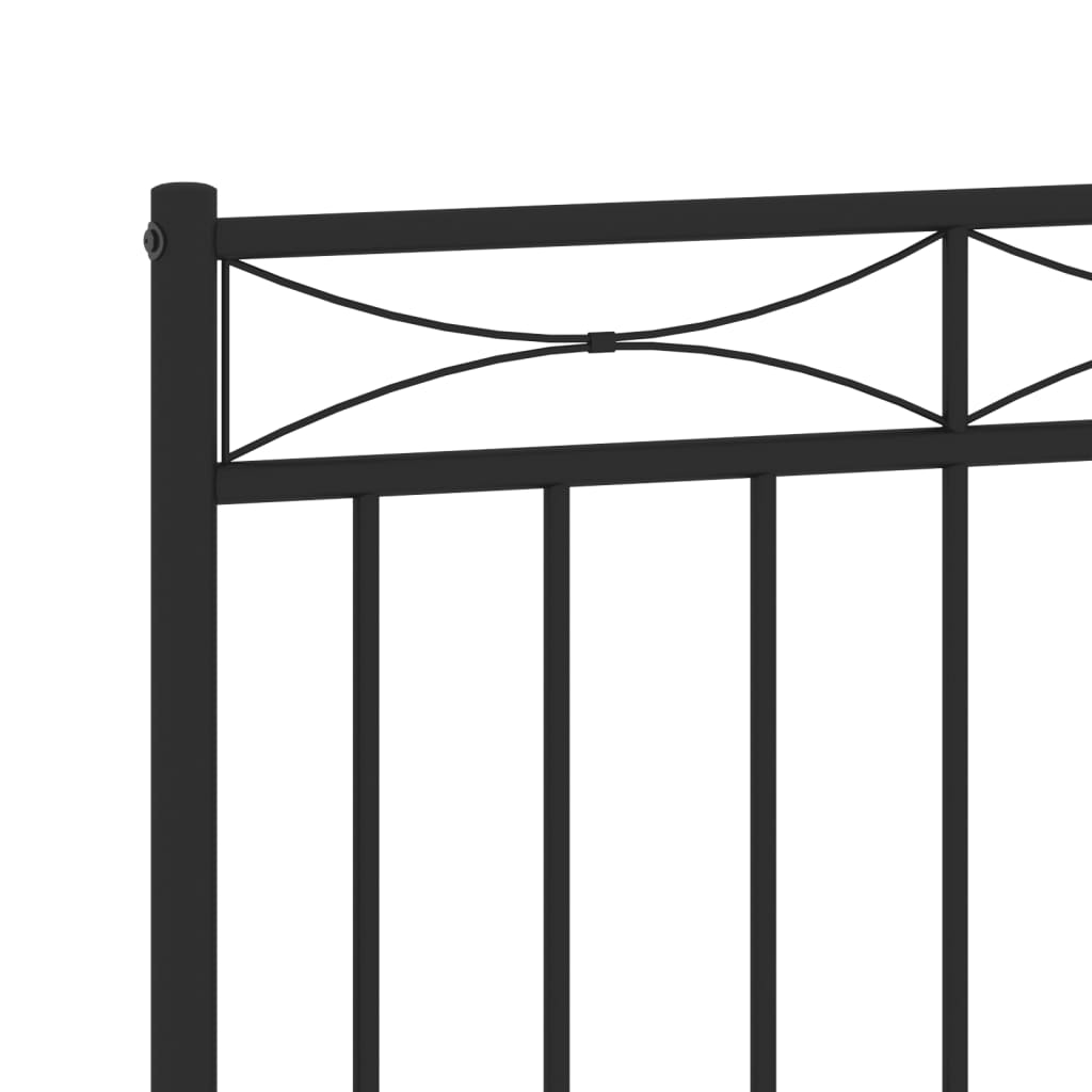 Tête de lit métal noir 140 cm Têtes et pieds de lit vidaXL