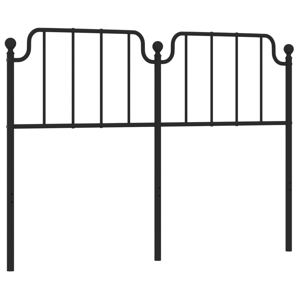 Tête de lit métal noir 160 cm Têtes et pieds de lit vidaXL