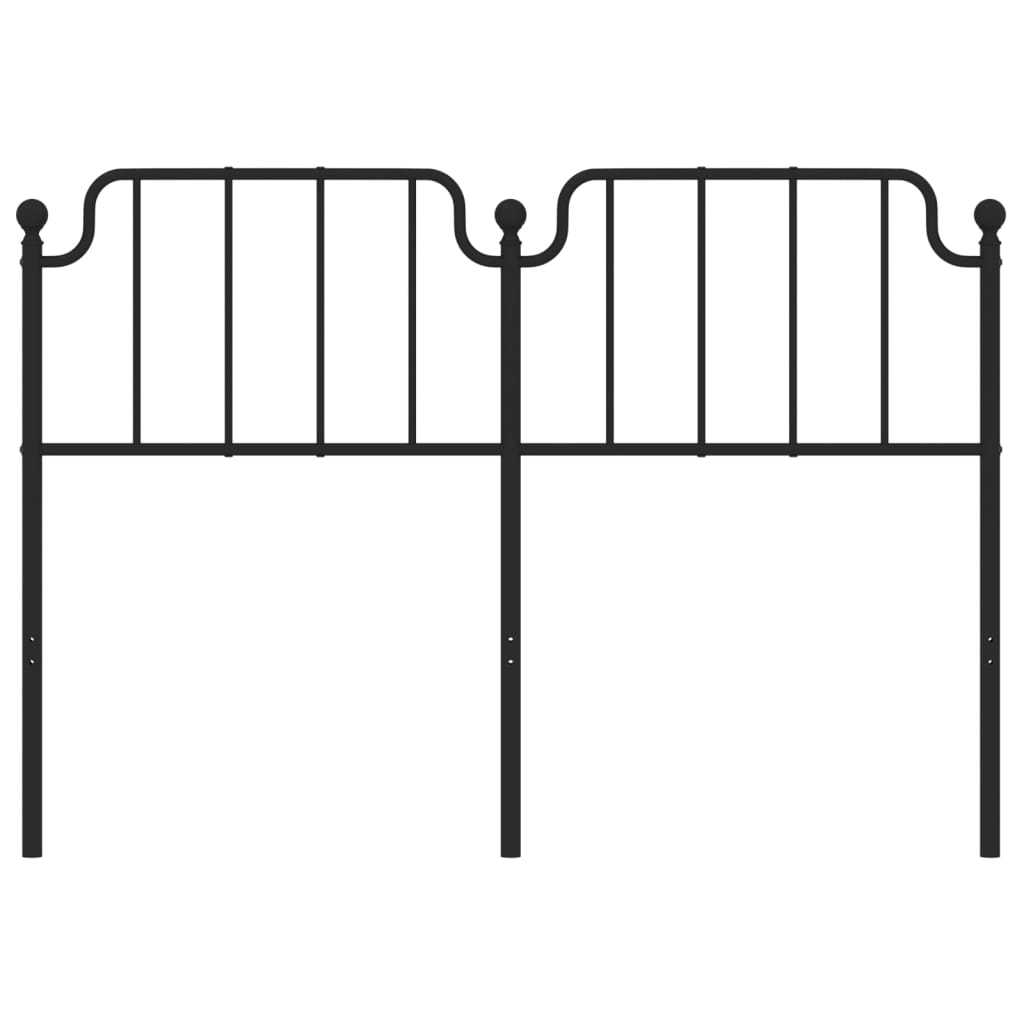 Tête de lit métal noir 160 cm Têtes et pieds de lit vidaXL