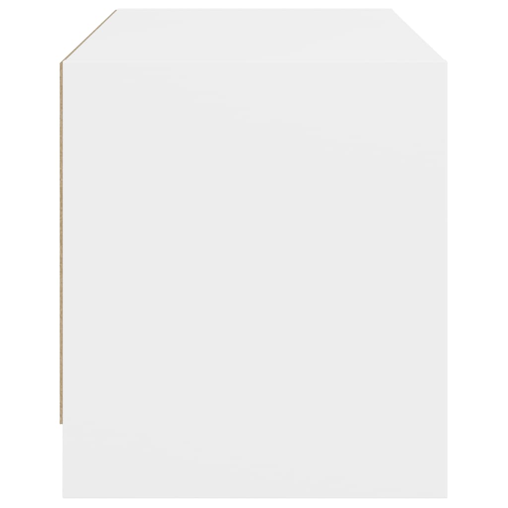 Meuble TV avec portes en verre blanc 68x37x42 cm - XIOS