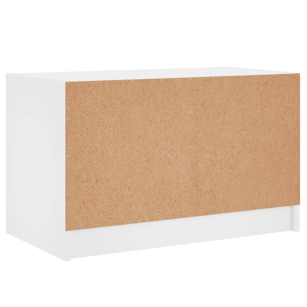 Meuble TV avec portes en verre blanc 68x37x42 cm - XIOS