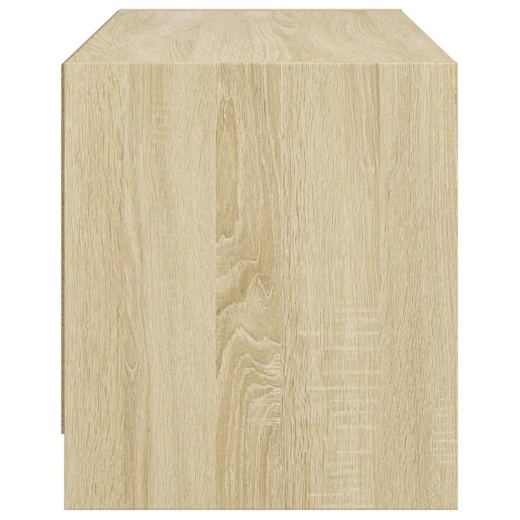Meuble TV avec portes en verre chêne sonoma 68x37x42 cm - XIOS