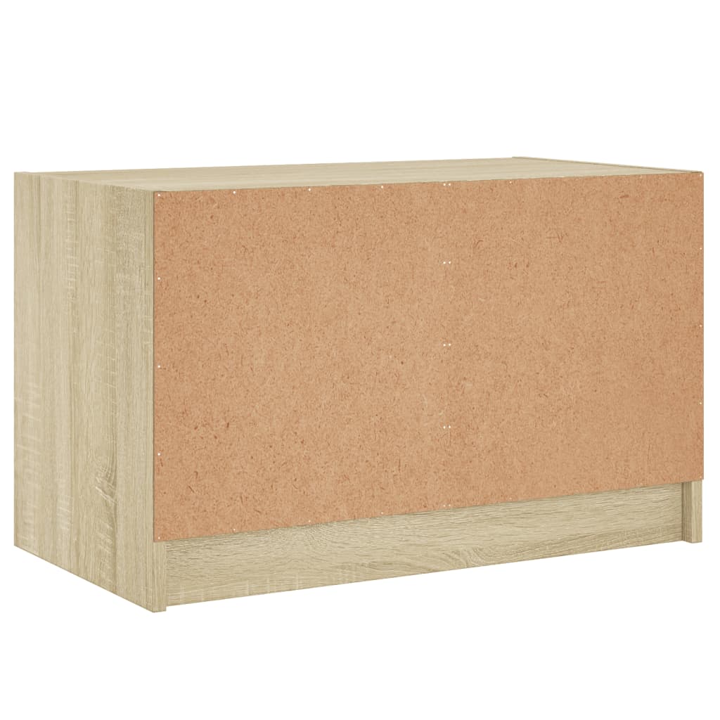 Meuble TV avec portes en verre chêne sonoma 68x37x42 cm - XIOS