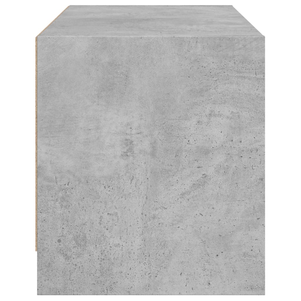 Meuble TV avec portes en verre gris béton 68x37x42 cm - XIOS