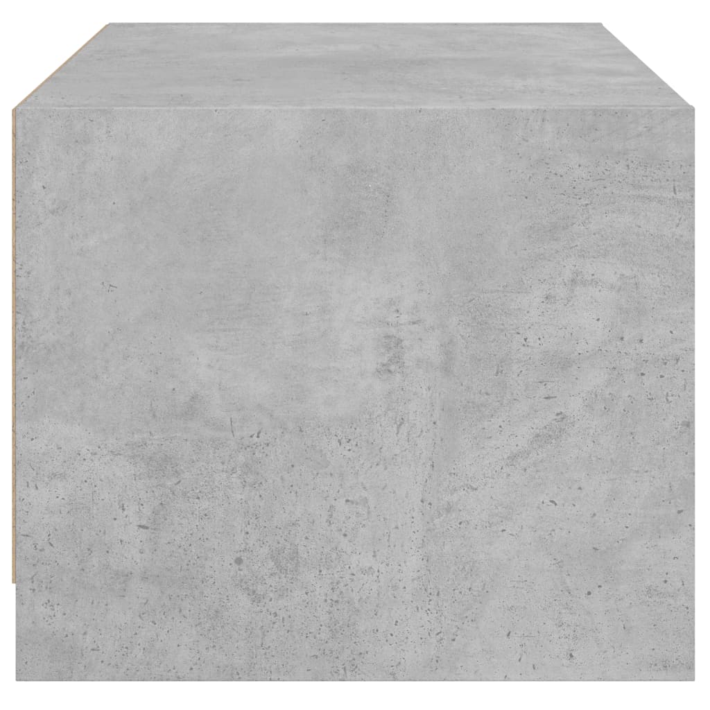 Table basse avec portes en verre gris béton 68x50x42 cm - XIOS