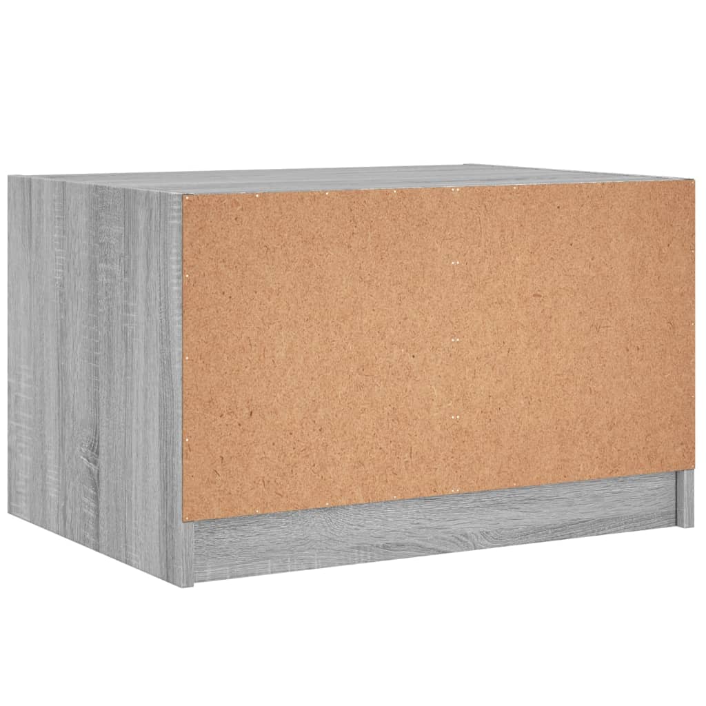 Table basse avec portes en verre sonoma gris 68x50x42 cm - XIOS