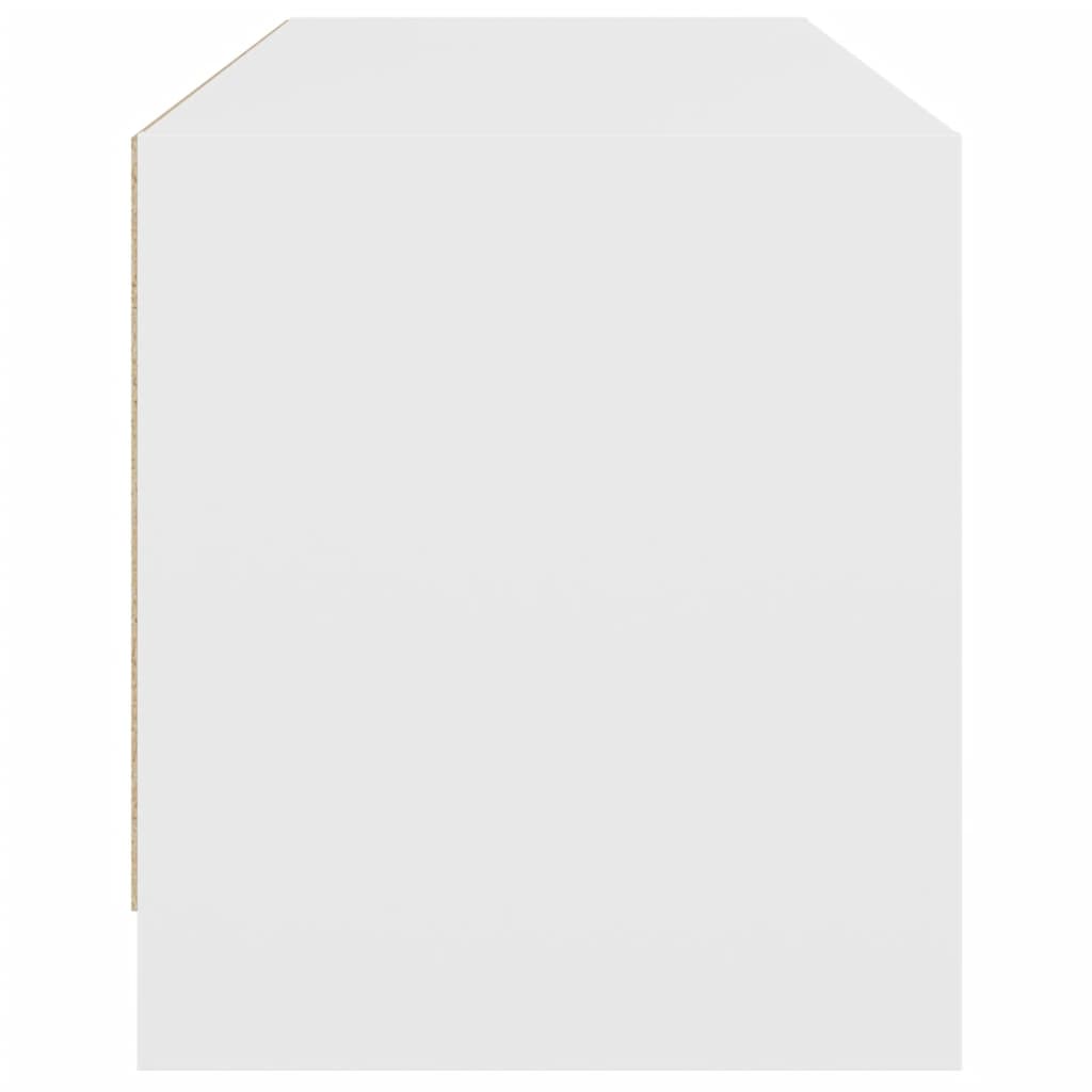 Meuble TV avec portes en verre blanc 102x37x42 cm - XIOS