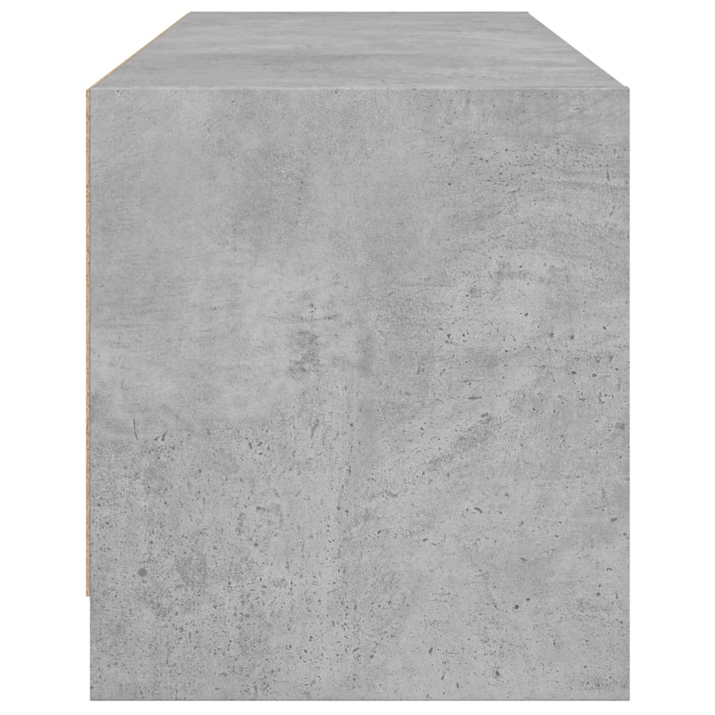 Meuble TV avec portes en verre gris béton 102x37x42 cm - XIOS