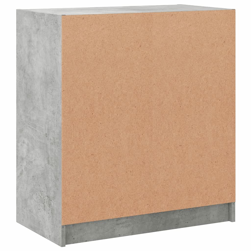 Armoire latérale avec portes en verre gris béton 68x37x75,5 cm - XIOS
