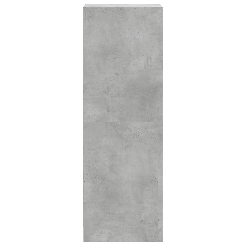 Buffet avec portes en verre gris béton 35x37x109 cm - XIOS