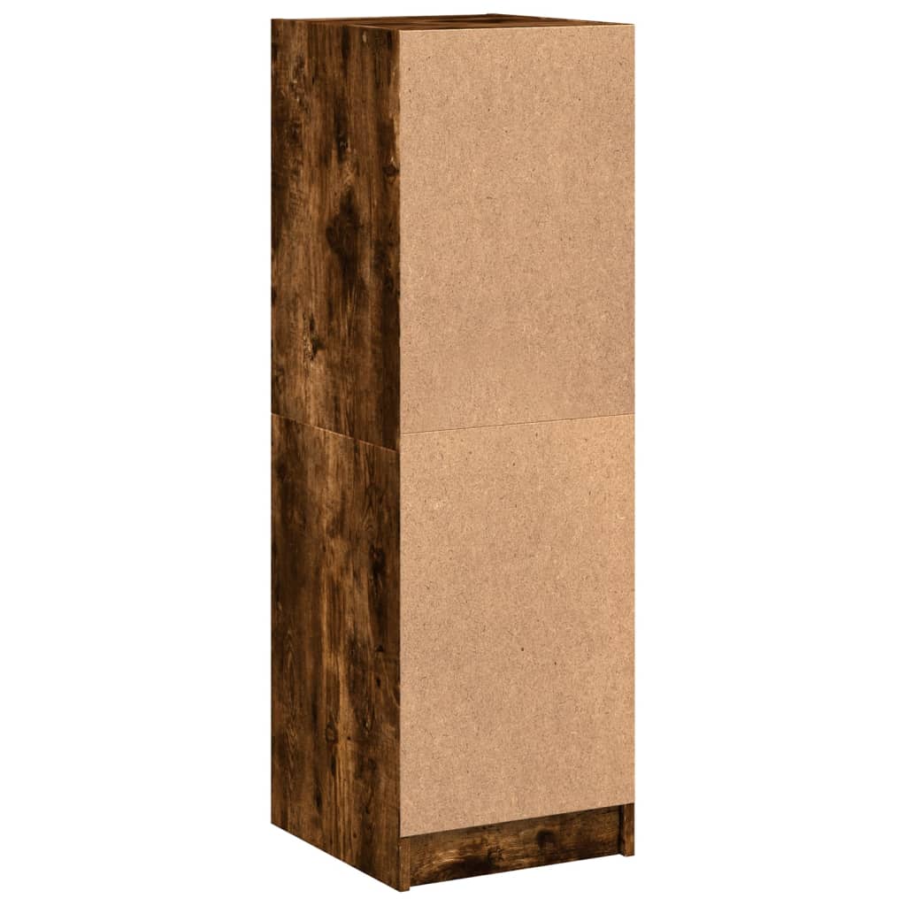 Buffet avec portes en verre chêne fumé 35x37x109 cm - XIOS