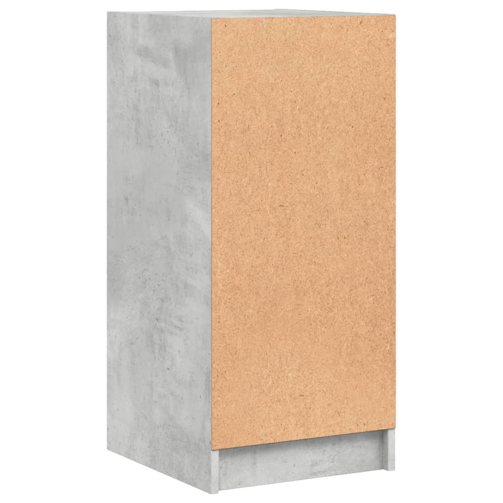 Armoire latérale avec portes en verre gris béton 35x37x75,5 cm - XIOS