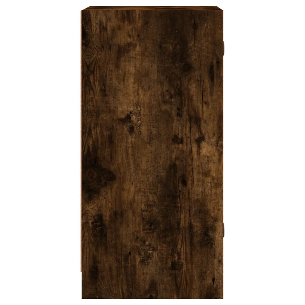Armoire latérale avec portes en verre chêne fumé 35x37x75,5 cm - XIOS